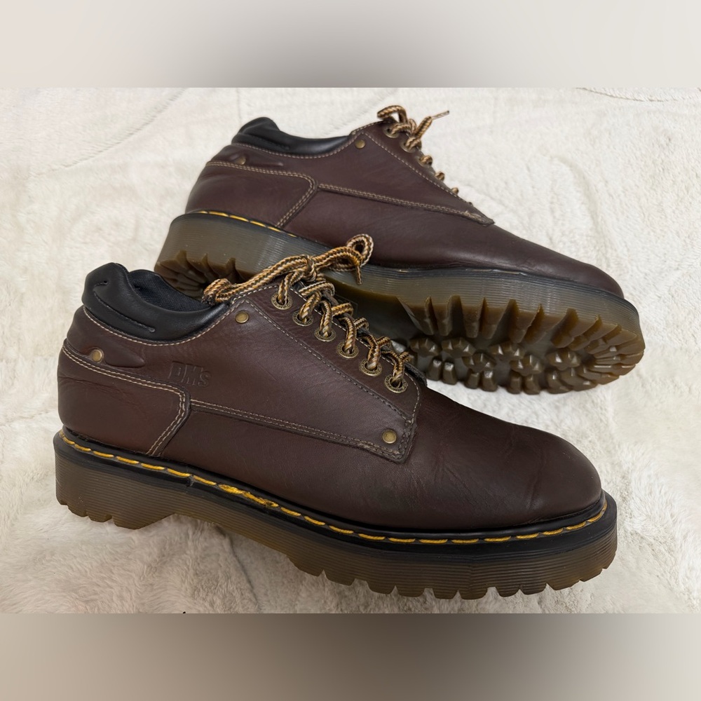 VINTAGE England Doc Martens 9862 Brown Leather Oxford Derby Ankle Boots 11